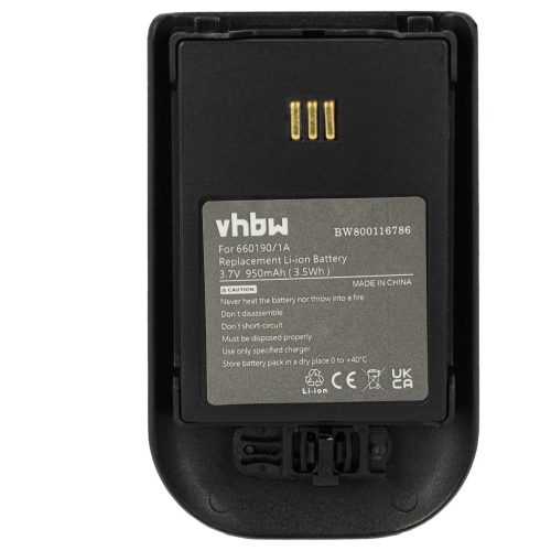 VHBW Vezetékes telefon akku Alcatel 3BN78404AA - 930 mAh 3,7 V Li-Ion