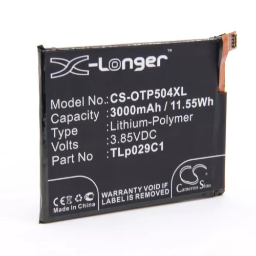 VHBW Mobile Phone Battery for Alcatel TLp029C1 - 3000 mAh 3.85 V Li-Polymer