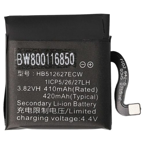 VHBW Huawei HB512627ECW Smartwatch Battery, 1ICP5/26/27 - 410mAh 3.8V Li-polymer