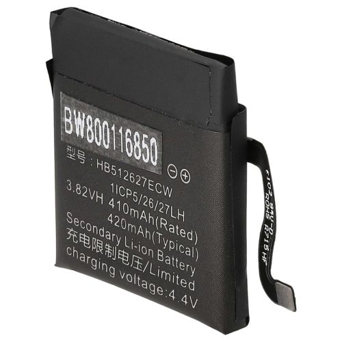 VHBW Huawei HB512627ECW Smartwatch Battery, 1ICP5/26/27 - 410mAh 3.8V Li-polymer