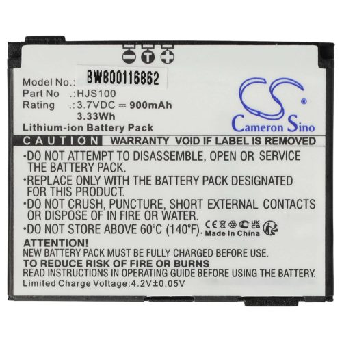VHBW GPS Battery 338937010208 - 900 mAh 3.7 V Li-Ion