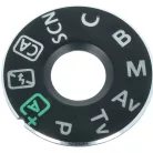 VHBW Einstellrad für Canon EOS 70D Kamera - Moduswahlrad, Moduswahlplatte