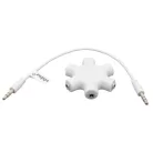 VHBW Multi Audio Splitter 5-utas AUX 3,5 mm weiß