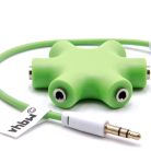 VHBW Multi Audio Splitter 5-utas AUX, 3,5 mm-es Audio, Zöld