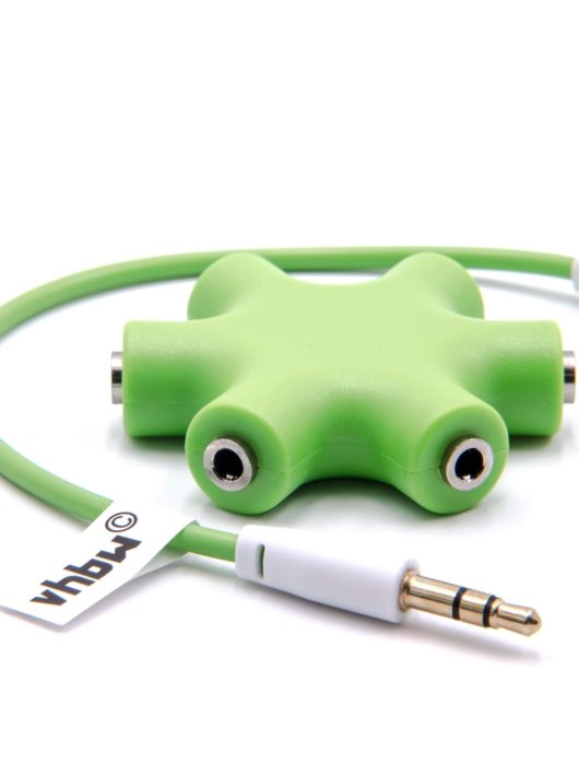 VHBW Multi Audio Splitter 5-utas AUX, 3,5 mm-es Audio, Zöld