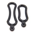 VHBW 2x Gummiband für Fahrradlichter - Halteband Set (1x Groß, 1x Klein) Schwarz