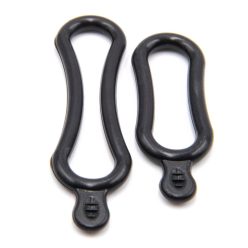   VHBW 2x Rubber Strap for Bicycle Lights - Mounting Strap Set (1x Large, 1x Small) Black
