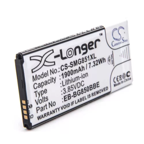 VHBW Mobile Phone Battery for Samsung EB-BG850BBC, EB-BG850BBE - 1900 mAh 3.85 V Li-Ion, NFC