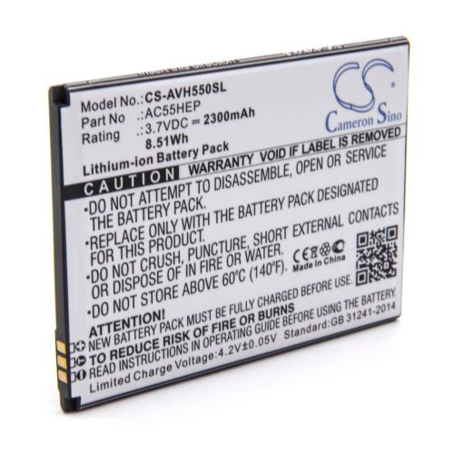 Mobiltelefon akkumulátor Archos BSF20, AC55HEP - 2300 mAh 3,7 V Li-Ion - Okostelefon akkumulátor