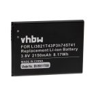 VHBW Mobile Phone Battery ZTE Li3821T43P3h745741 - 2150 mAh 3.8 V Li-Ion - Smartphone Battery