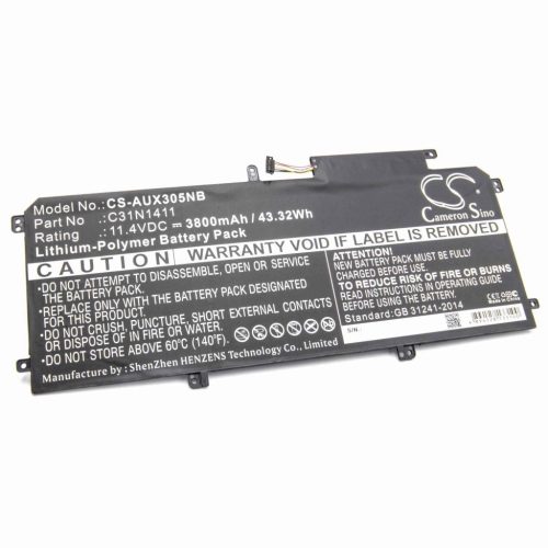Notebook akkumulátor  Asus 0B200-01180000, C31N1411 - 3800 mAh 11,4 V Li-polymer