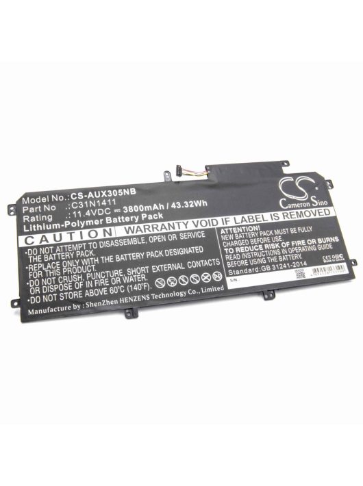 Notebook akkumulátor  Asus 0B200-01180000, C31N1411 - 3800 mAh 11,4 V Li-polimerhez