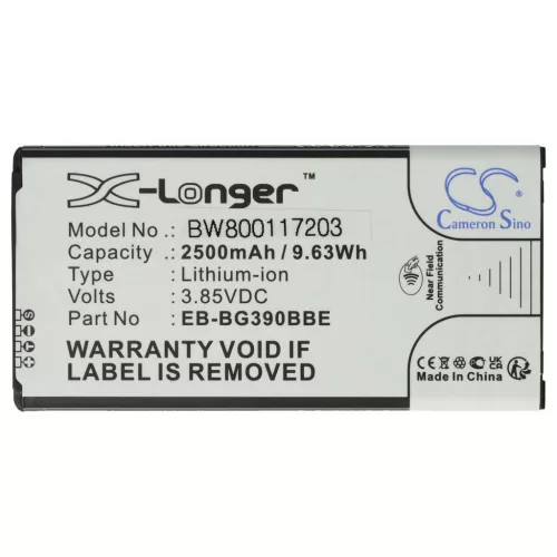 VHBW Mobile Phone Battery Samsung EB-BG390BBE, EB-BG390BBEGWW - 2800 mAh 3.8 V Li-Polymer, NFC