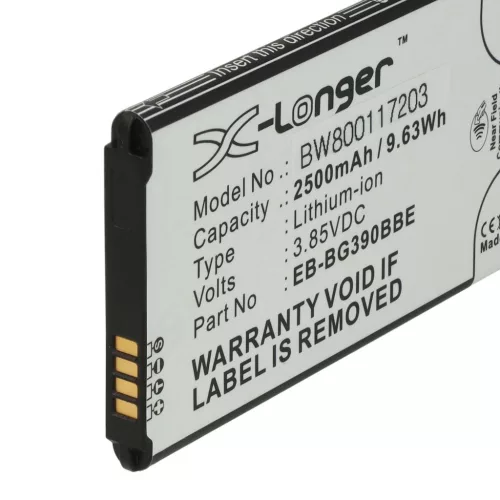 VHBW Mobile Phone Battery Samsung EB-BG390BBE, EB-BG390BBEGWW - 2800 mAh 3.8 V Li-Polymer, NFC
