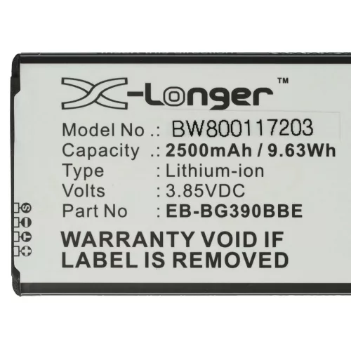 VHBW Mobile Phone Battery Samsung EB-BG390BBE, EB-BG390BBEGWW - 2800 mAh 3.8 V Li-Polymer, NFC
