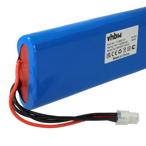VHBW Battery Husqvarna 112862101, 1128621-01/6, 112862101/6, 1128621-01 - 2000 mAh 18 V NiMH