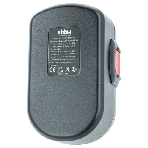 VHBW Electric Tool Battery Bosch 2 607 335 278, 2 607 335 266 - 2000 mAh 18 V NiMH
