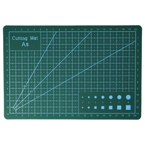 VHBW A5 Cutting Mat, 15 x 22 cm, Self-Healing, Gridded, Double-Sided
