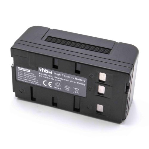 VHBW Akkumulátor JVC BN-V22U, BN-V20, BN-V25, BN-V24U, BN-V22, BN-V20US, BN-V20U akkumulátorokhoz - 4000 mAh, 6V, NiMH