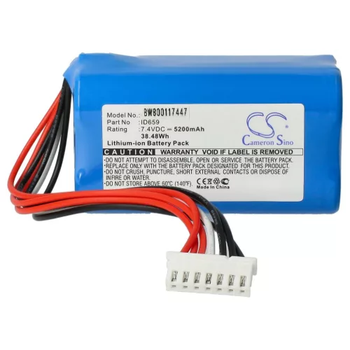 VHBW Akkumulátor  Sony ID659, ST-06S, ID659B Sony hangszórót - Li-Ion 5200 mAh