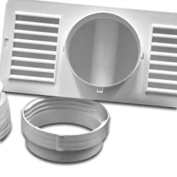   VHBW Kondenzátordoboz Szárítógéphez - Beltéri Kondenzátorkészlet Szellőzőtömlővel, Fehér Adapterrel