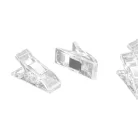 VHBW 10x Sewing and Craft Wonder Clips - With Marking Lines, Transparent