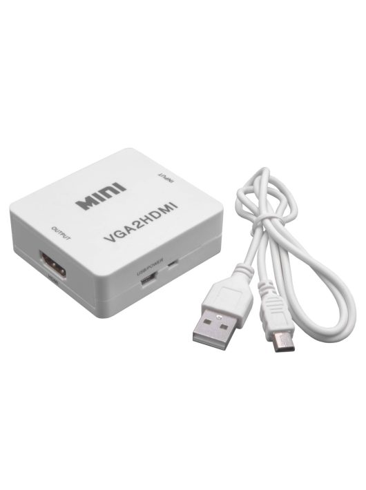 VGA-HDMI átalakító adapter kábel - fehér