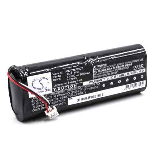 VHBW Sony 4/UR18490 DVD Player Battery - 2400 mAh 7.4 V Li-Ion