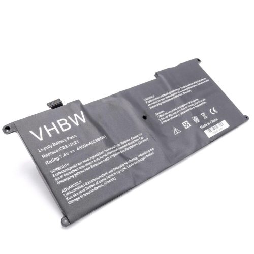 Notebook akkumulátor  Asus C23-UX21-hez - 4800 mAh 7,4 V Li-Ion