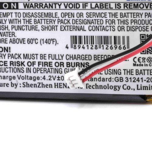 VHBW Elca 0401BA000311 Távirányító Elem - 1250 mAh 3,7 V Li-polimer