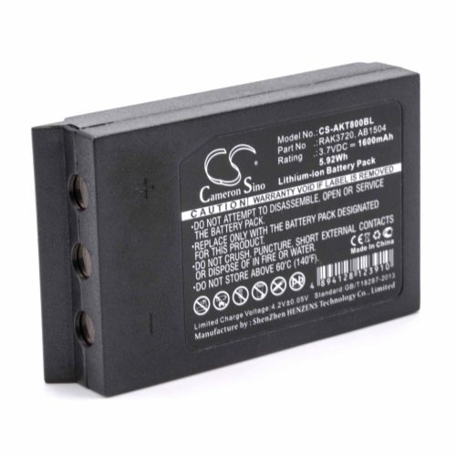 VHBW Akerstroms RAK3720 Távirányító Akkumulátor, 933719-000, AB11R, AB1504 - 1600 mAh 3,7 V Li-Ion