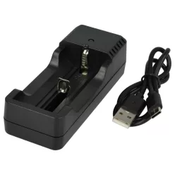   VHBW Micro USB Charger for Lithium Button Cells, 14500 Battery Cells - 4.2 V / 0.65 A