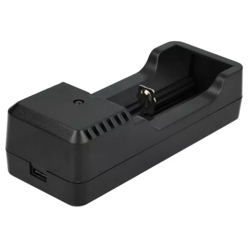VHBW Micro USB Ladegerät für Lithium Knopfzellen, 14500 Akkuzellen - 4,2 V / 0,65 A
