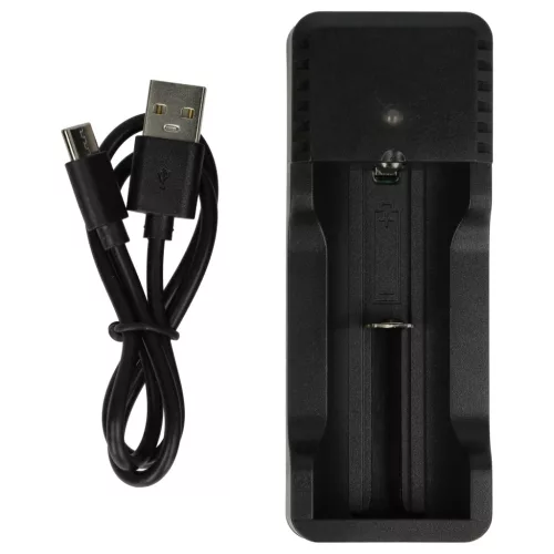 VHBW Micro USB Ladegerät für Lithium Knopfzellen, 14500 Akkuzellen - 4,2 V / 0,65 A