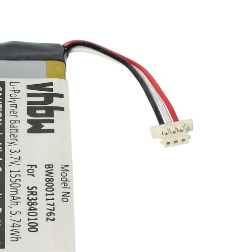 VHBW GPS Akku SR3840100, 334432602678 - 1550 mAh 3,7 V Li-Polymer