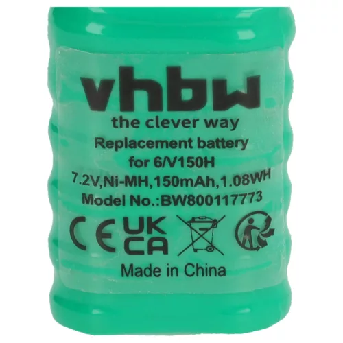 VHBW Battery 6/V150H - 150 mAh 7.2 V NiMH