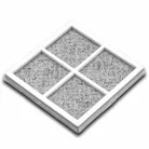 VHBW LG LT120F, ADQ73334008, ADQ73214404 Active Carbon Filter