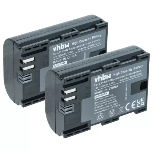 VHBW Akku Canon LP-E6N Ersatz - 1300 mAh 7,2 V Li-Ion