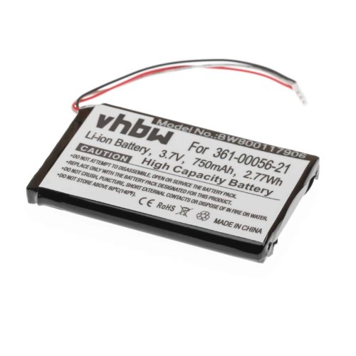 VHBW GPS Battery Garmin 361-00056-21 - 750 mAh 3.7 V Li-Ion