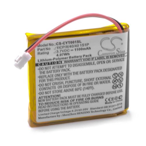 VHBW GPS Battery Coyote 1ICP/8/40/40 1S1P - 1100 mAh 3.7 V Li-polymer
