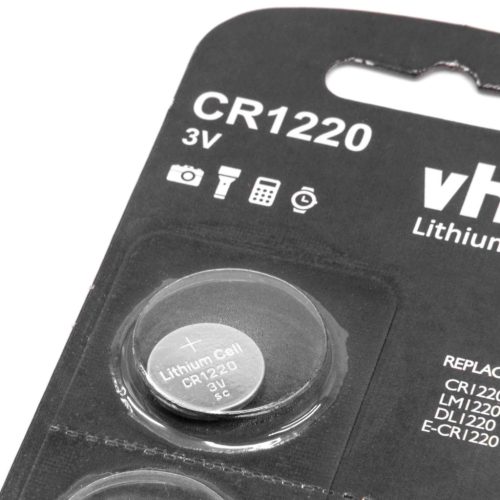 VHBW Knopfzelle CR1220, DL1220, E-CR1220, LM1220 - 3 V Li-Ion