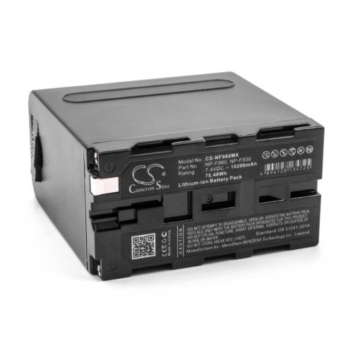 Videokamera Akku für Sony NP-F930, NP-F950, NP-F950/B, NP-F930/B - 10200 mAh 7,4 V Li-Ion