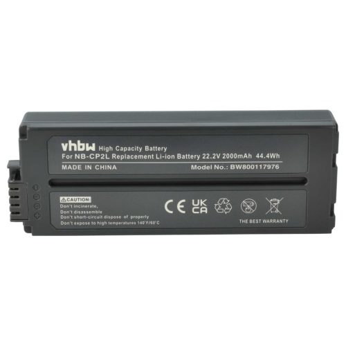 VHBW Akkumulátor Canon NB-CP2L, NB-CP1L, CS-CP2L, CS-CP2, CP-2L nyomtatókhoz - 2000 mAh 22,2 V Li-Ion