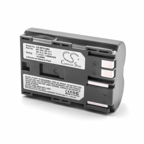 Canon BP-511A, BP-512, BP-514, BP-511, BP-508 akkumulátor - 2000 mAh, 7,4 V, Li-Ion