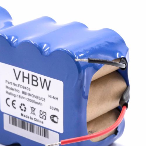VHBW Battery for Bosch 751993, FD9403, 100W + 10W - 2000mAh, 18V, NiMH