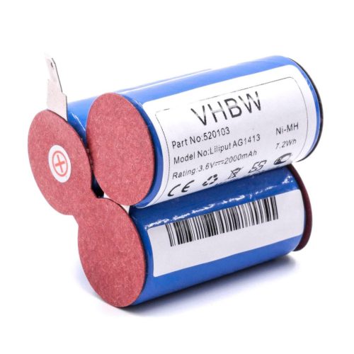 VHBW Battery for AEG - 2000 mAh, 3.6 V, NiMH
