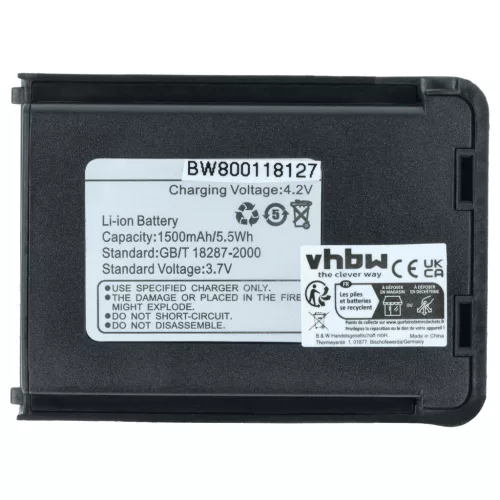 VHBW Radio Akku Baofeng BL-3L - 1500 mAh 3,7 V Li-Ion