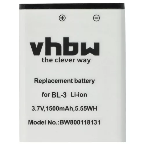 VHBW Radio Akku Baofeng BL-3 - 1500 mAh 3,7 V Li-Ion