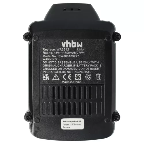 VHBW Electric Tool Battery RW9351.1 - 1500 mAh 18 V Li-Ion
