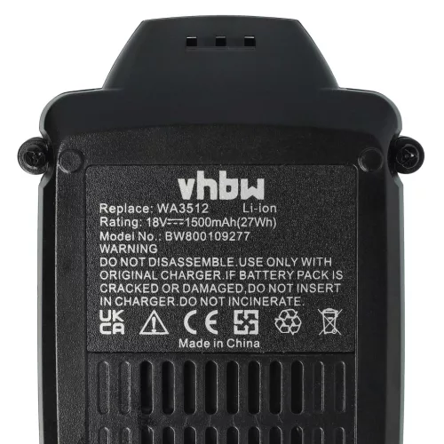 VHBW Electric Tool Battery RW9351.1 - 1500 mAh 18 V Li-Ion